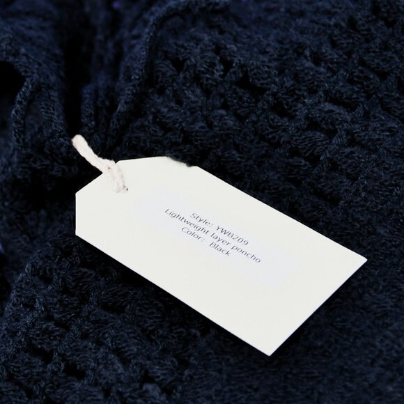 Hat Attack Lightweight Knit Layer Poncho Black - NWT - Picture 8 of 11